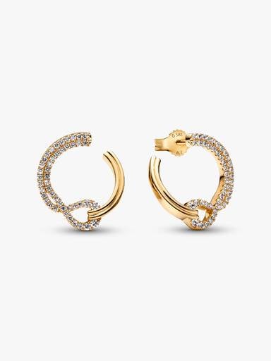 Pandora Infinite Lab-grown Diamond Pavé Open Circle Stud Earrings