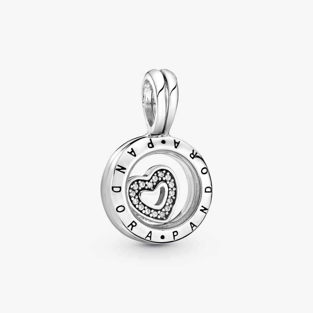 Pandora Lockets Logo Heart Dangle Charm