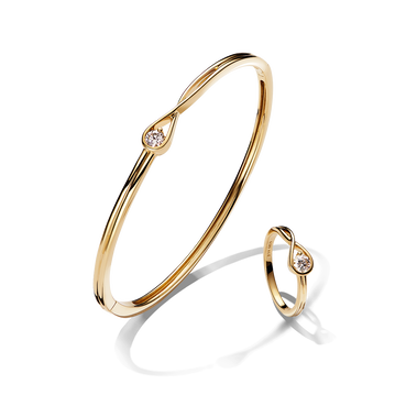 Pandora Infinite Lab-grown Diamond Bracelet and Ring Set 0.50 carat tw 14k Gold