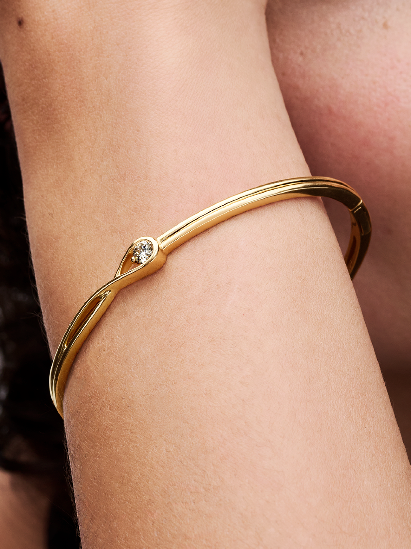 Женские браслеты Pandora Infinite 14k Gold Lab-grown Diamond #552114C01, цвет: Золотой — фото 3