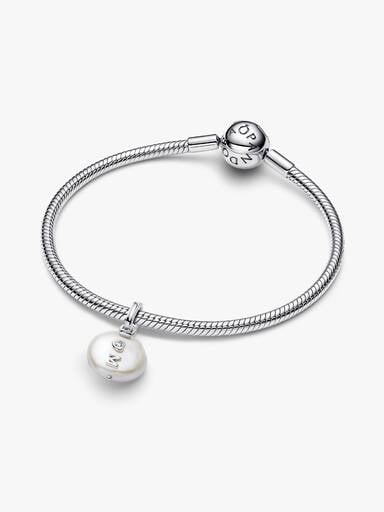 Treated Freshwater Cultured Baroque Pearl Mom Dangle Charm