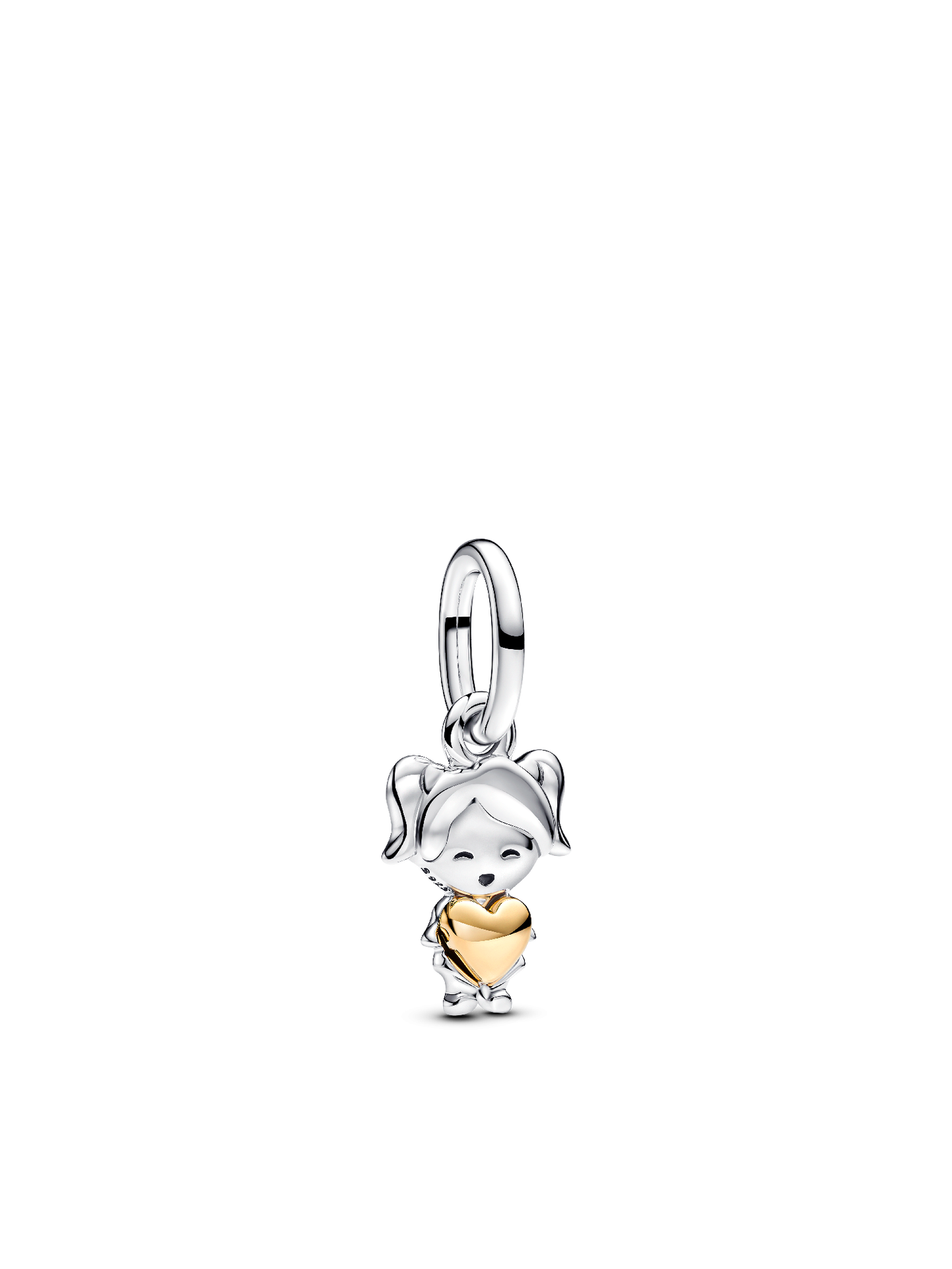Женский шарм Pandora Happy Girl Dangle Charm, цвет: Двухцветный — фото 1