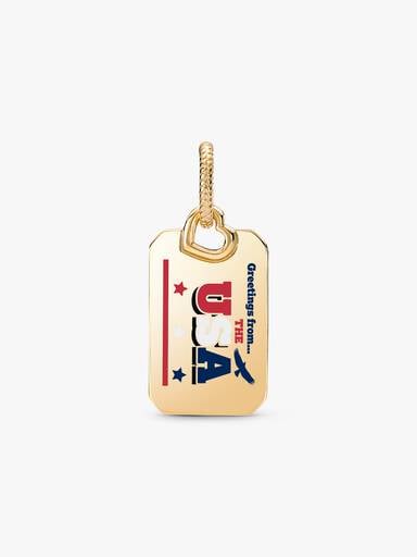 USA Postcard Dangle Charm