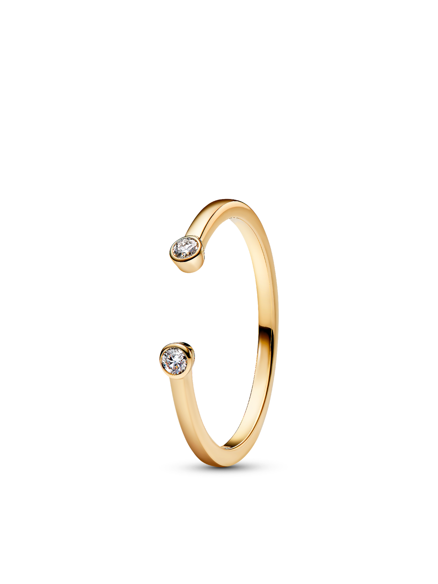 Женское кольцо Pandora Era Bezel Lab-Grown Diamond Open, цвет: Золотой — фото 1