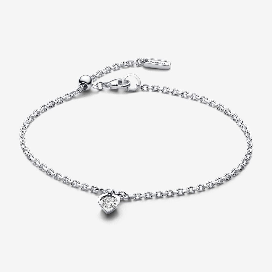 Pandora Talisman Lab-grown Diamond Heart Chain Bracelet  0.25 carat tw Sterling Silver image number 0