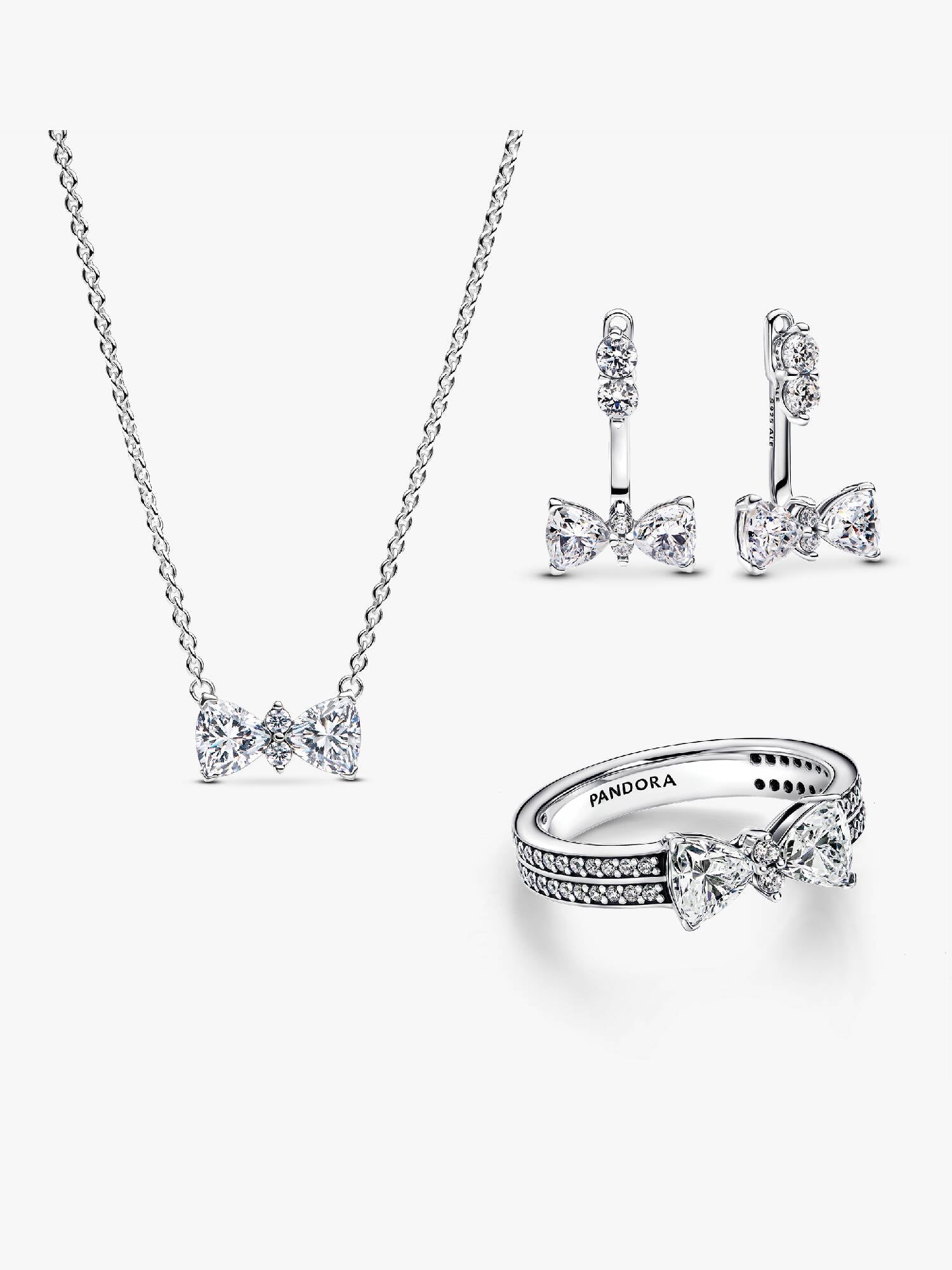 Sparkling Bow Jewelry Set