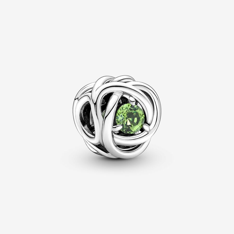 August Spring Green Eternity Charm Sterling silver |