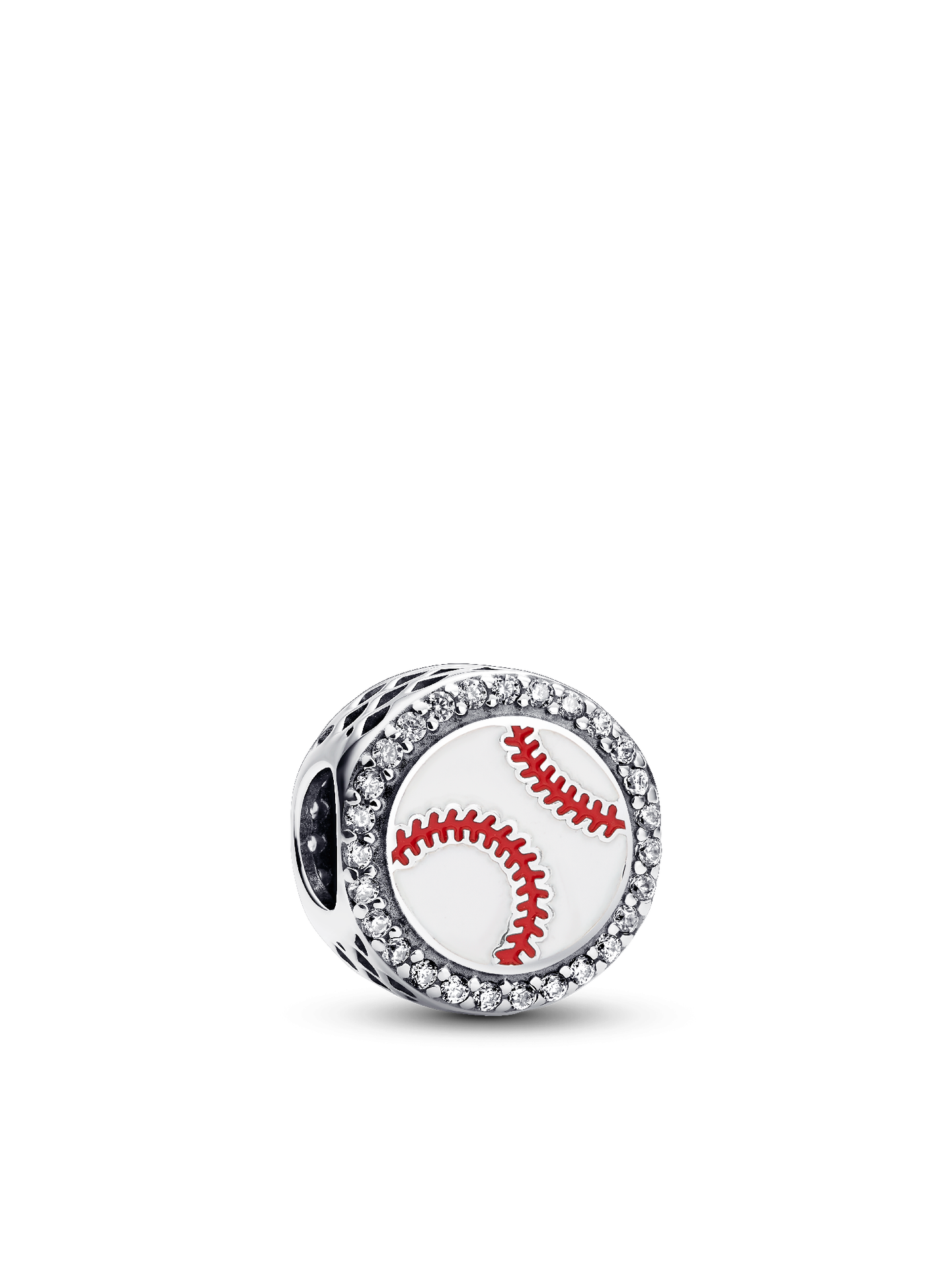 Женский шарм Pandora Engravable Baseball Charm, цвет: Серебро — фото 1
