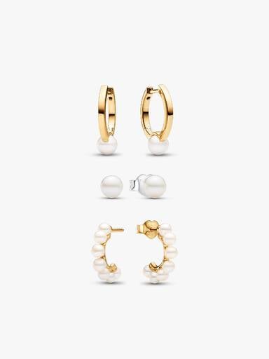 Treated Freshwater Cultured Pearl Earring Set