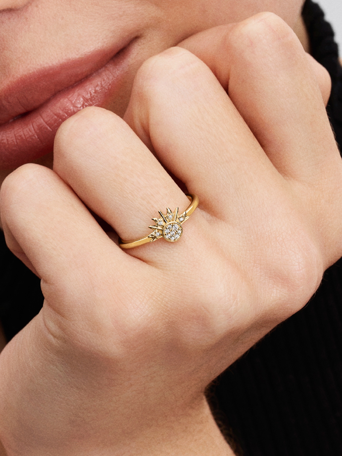 Женское кольцо Pandora Celestial Sparkling Sun, цвет: Позолоченный — фото 3
