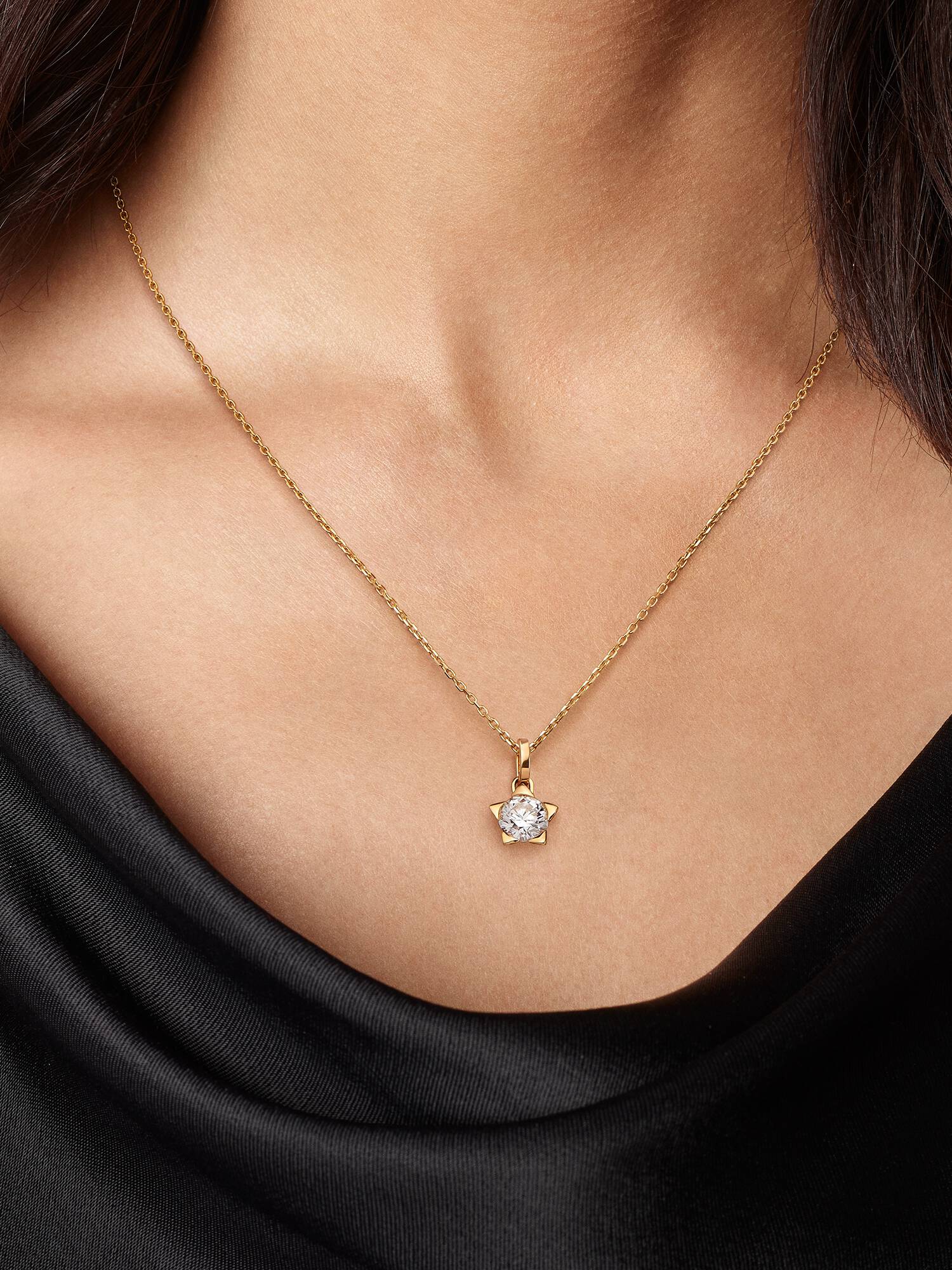 FINAL SALE - Pandora Talisman 14k Gold Lab-grown Diamond Star Pendant