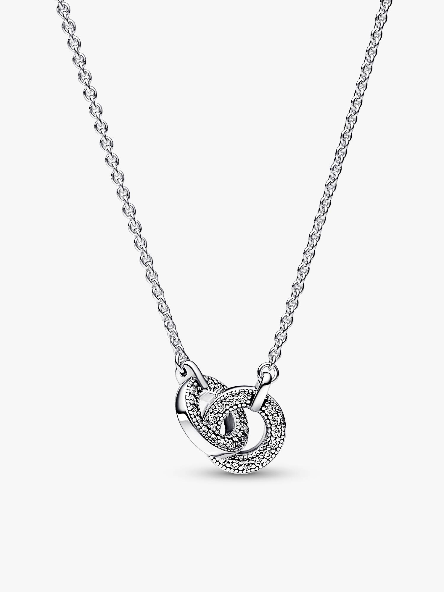 Pandora Signature Intertwined Pavé Pendant Necklace