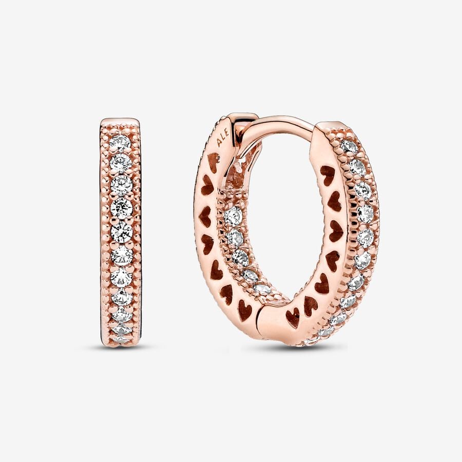 Pavé | Rose gold plated | US