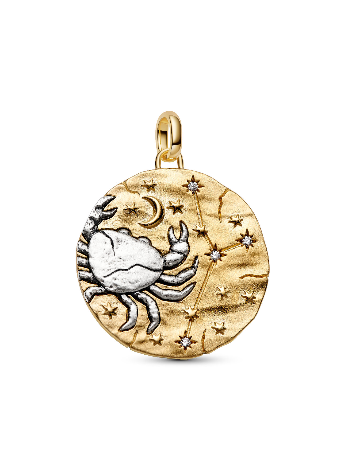 Cancer Zodiac Oversized Medallion Charm