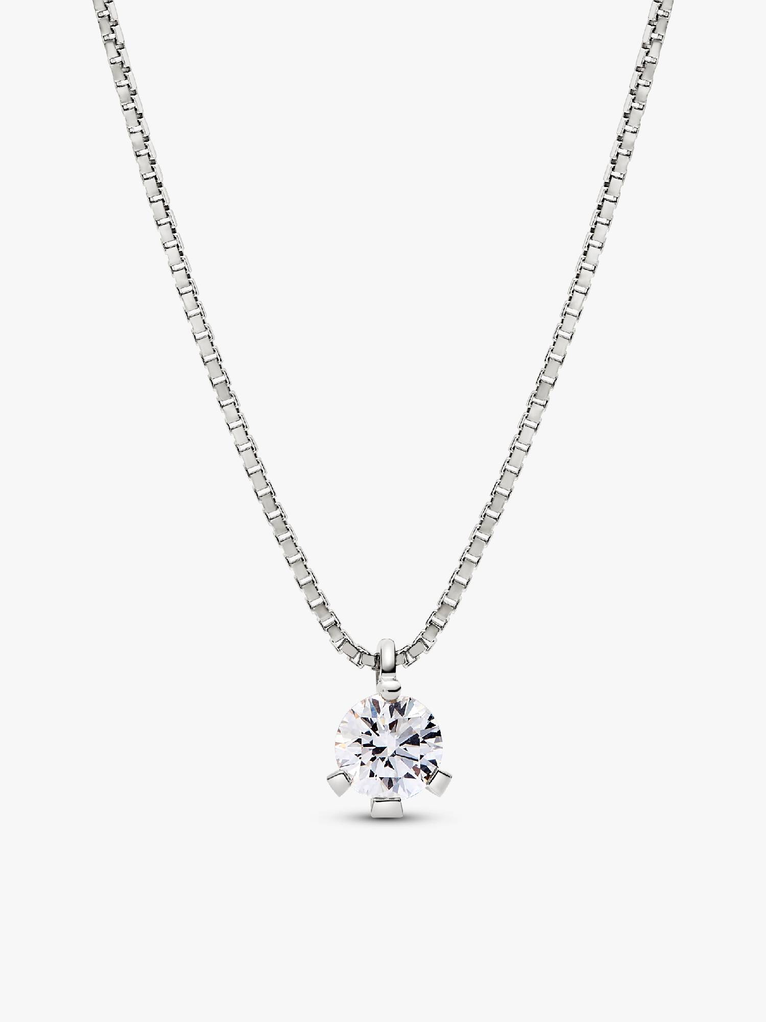 FINAL SALE - Pandora Nova 14k White Gold Lab-grown Diamond Pendant Necklace