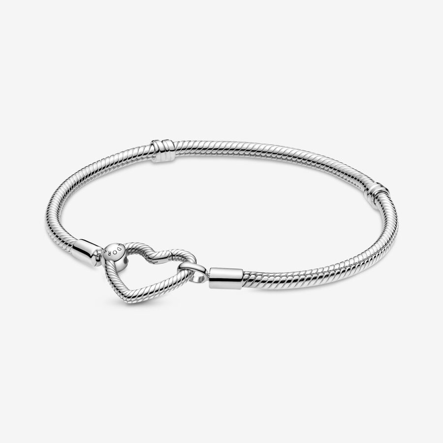 badminton Mus Marxisme Pandora Moments Heart Closure Snake Chain Bracelet | Sterling silver |  Pandora US