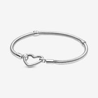 Pandora Moments Heart Closure Snake Chain Bracelet | Sterling silver | Pandora US
