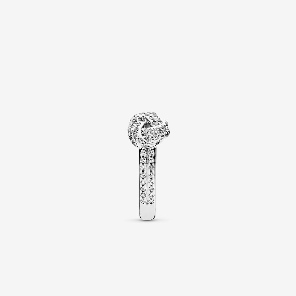 Sparkling Love Knot Ring with Cubic Zirconia | Pandora US