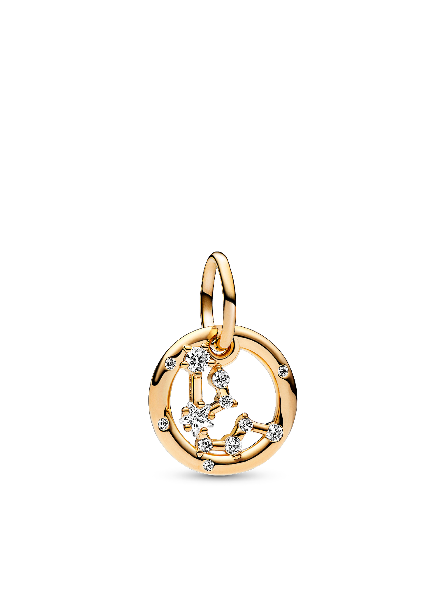 Женский шарм Pandora Aquarius Zodiac Dangle Charm, цвет: Позолоченный — фото 1