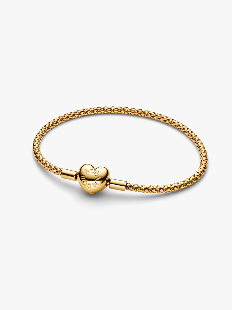 Heart Clasp Studded Chain Bracelet