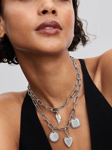 Engravable Angel Wing Tag Pendant