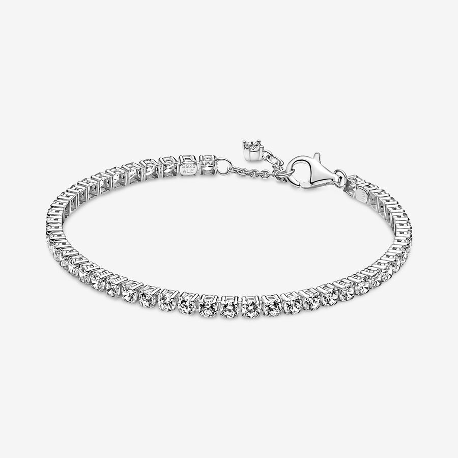 Sparkling Tennis Bracelet, Sterling silver