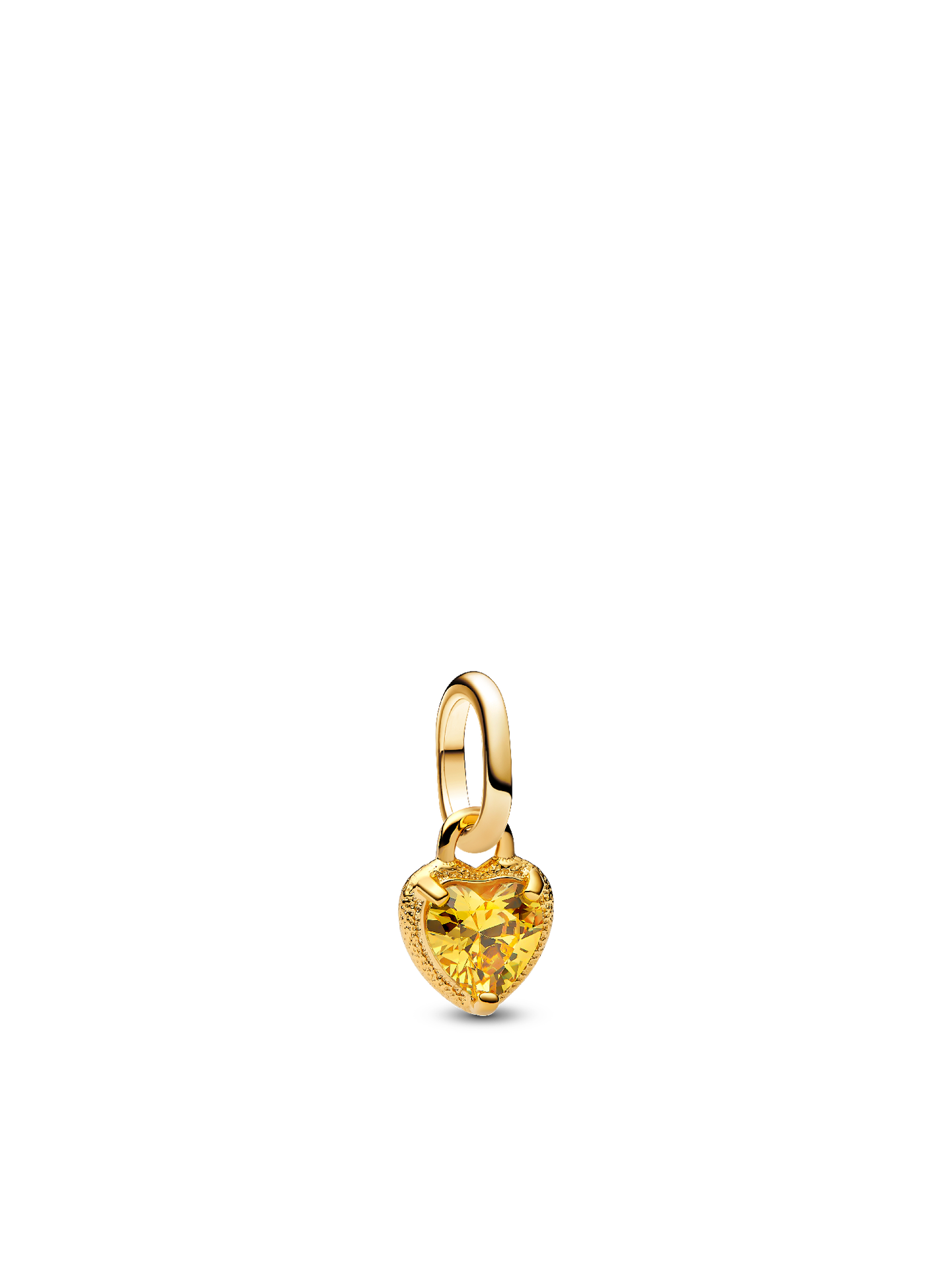 Женский шарм Pandora Heart Mini Dangle Charm, Gold plated, цвет: Позолоченный — фото 1