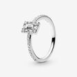 FINAL SALE - Sparkling Square Halo Ring