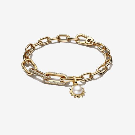 Pandora Me Metal Bead & Link Chain Bracelet