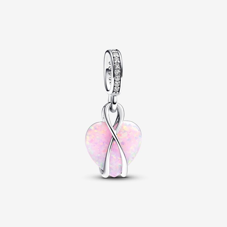 Mom Opalescent Heart Dangle Charm image number 0