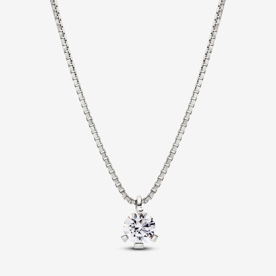 Pandora Nova Lab-grown Diamond Pendant Necklace 0.50 carat tw 14k White Gold image number 0