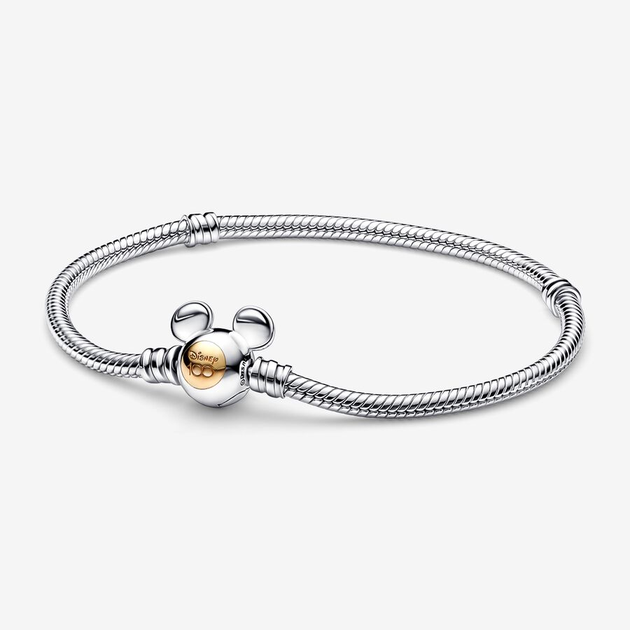 FINAL SALE - Disney 100th Anniversary Moments Snake Chain Bracelet image number 0