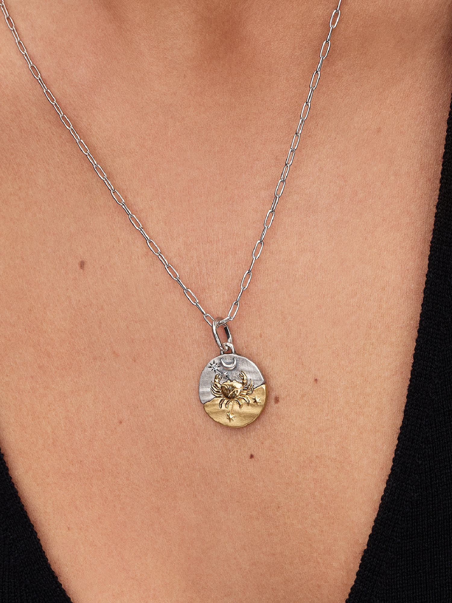 Cancer Zodiac Medallion Charm