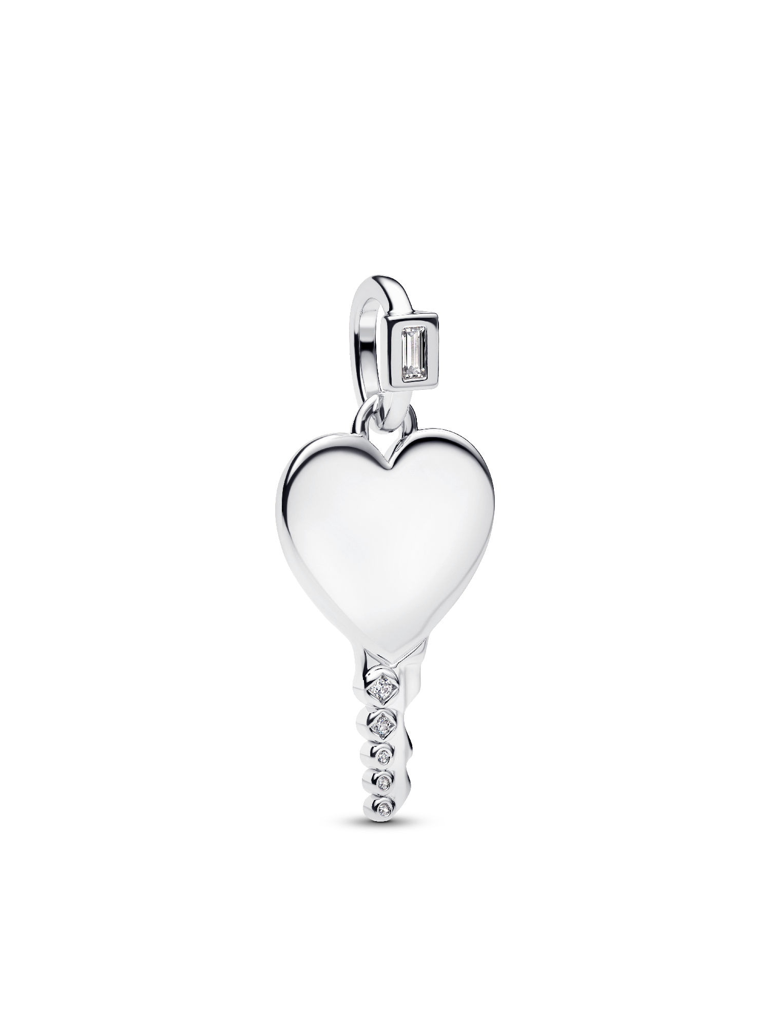 Engravable Heart Key Pendant Necklace