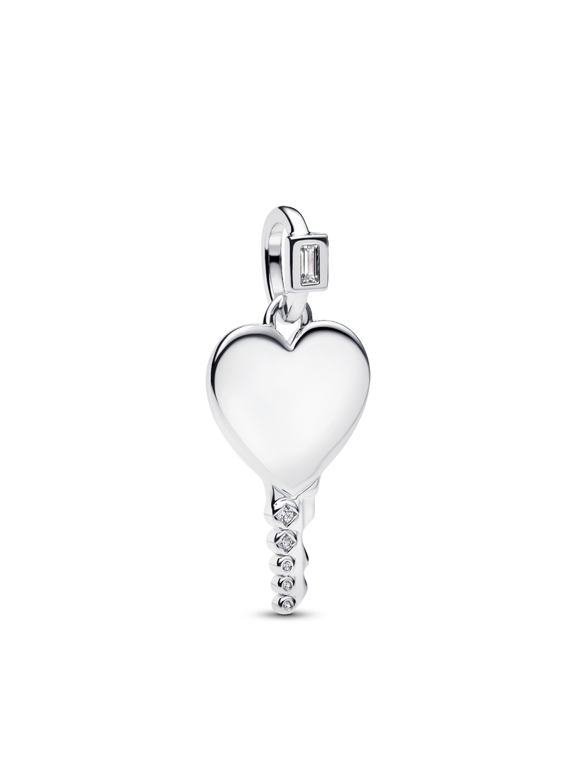 Engravable Heart Key Pendant Necklace