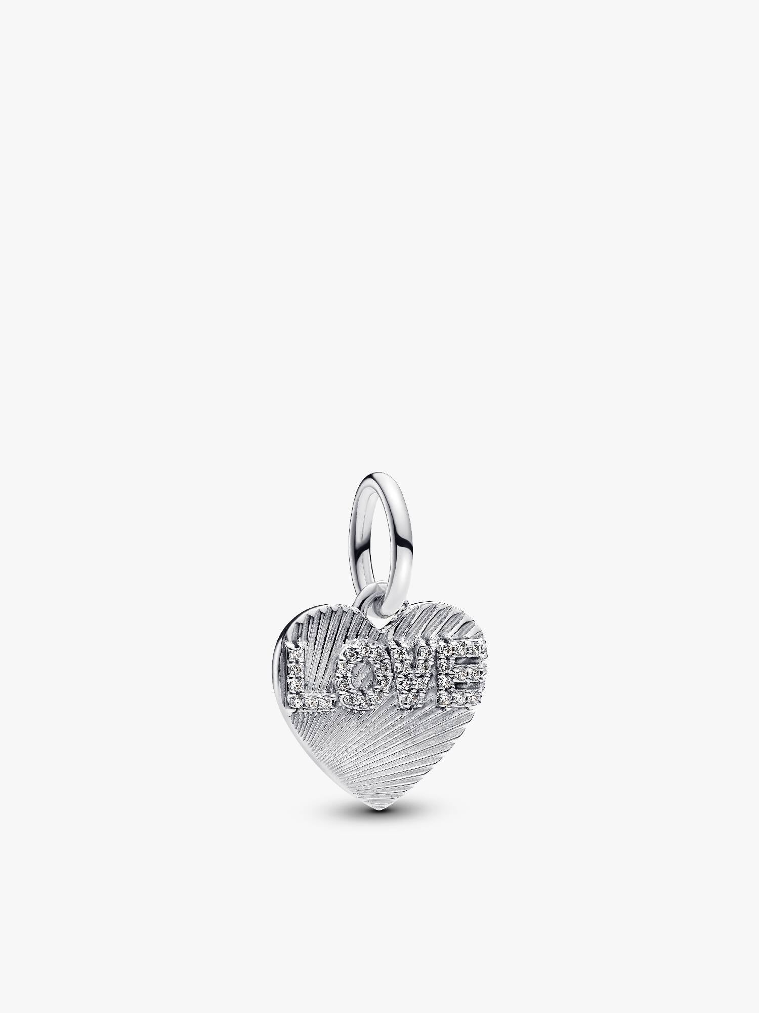 Engravable Love Heart Dangle Charm