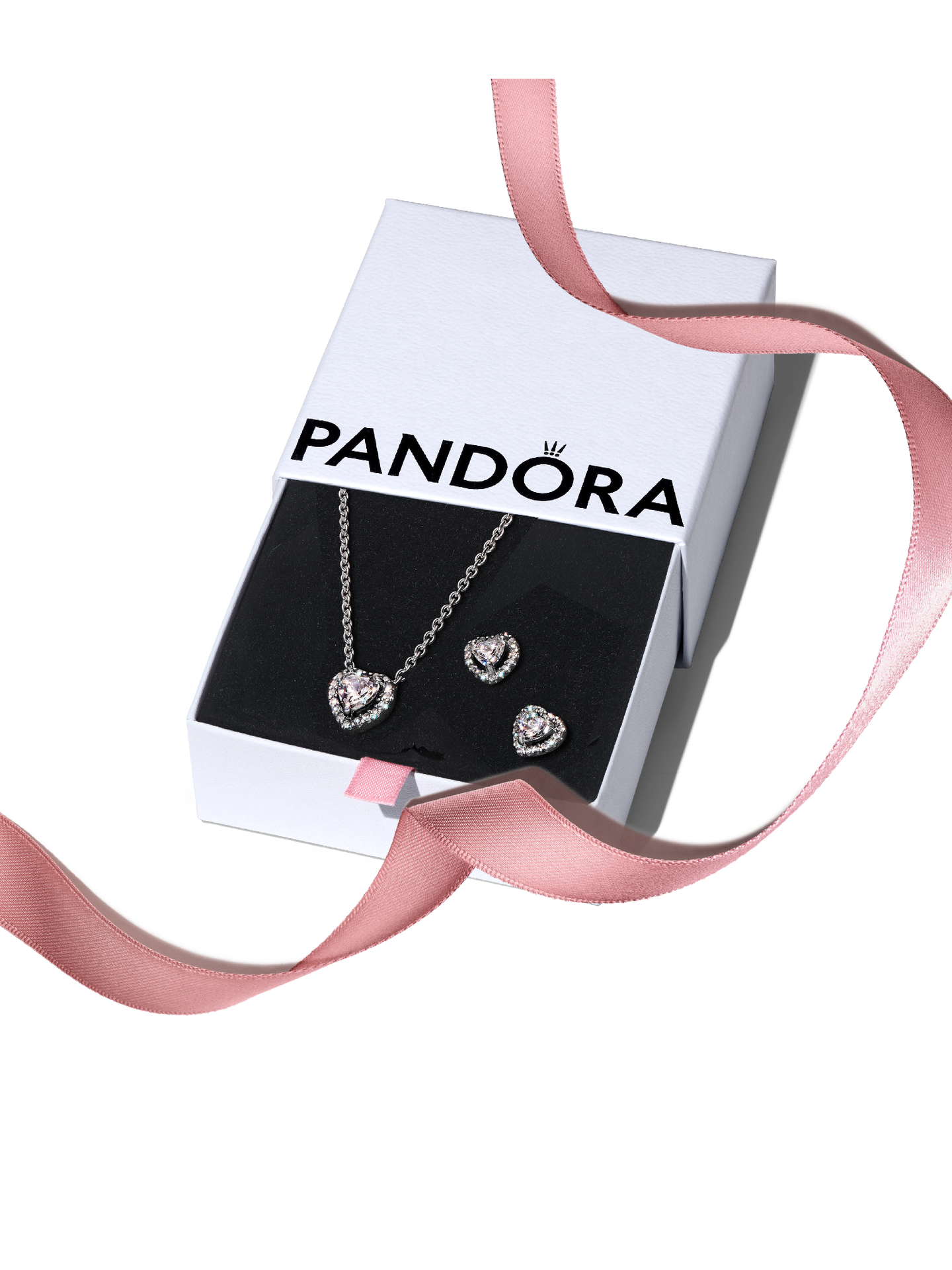 Женские украшения Pandora Silver Elevated Heart Jewelry Gift Set, цвет: Серебро — фото 1