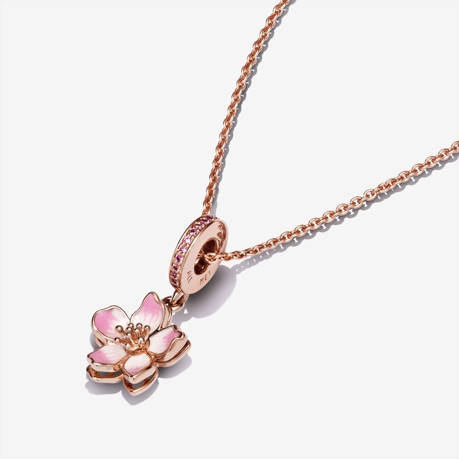 Cherry Blossom Pendant Necklace Set image number 0