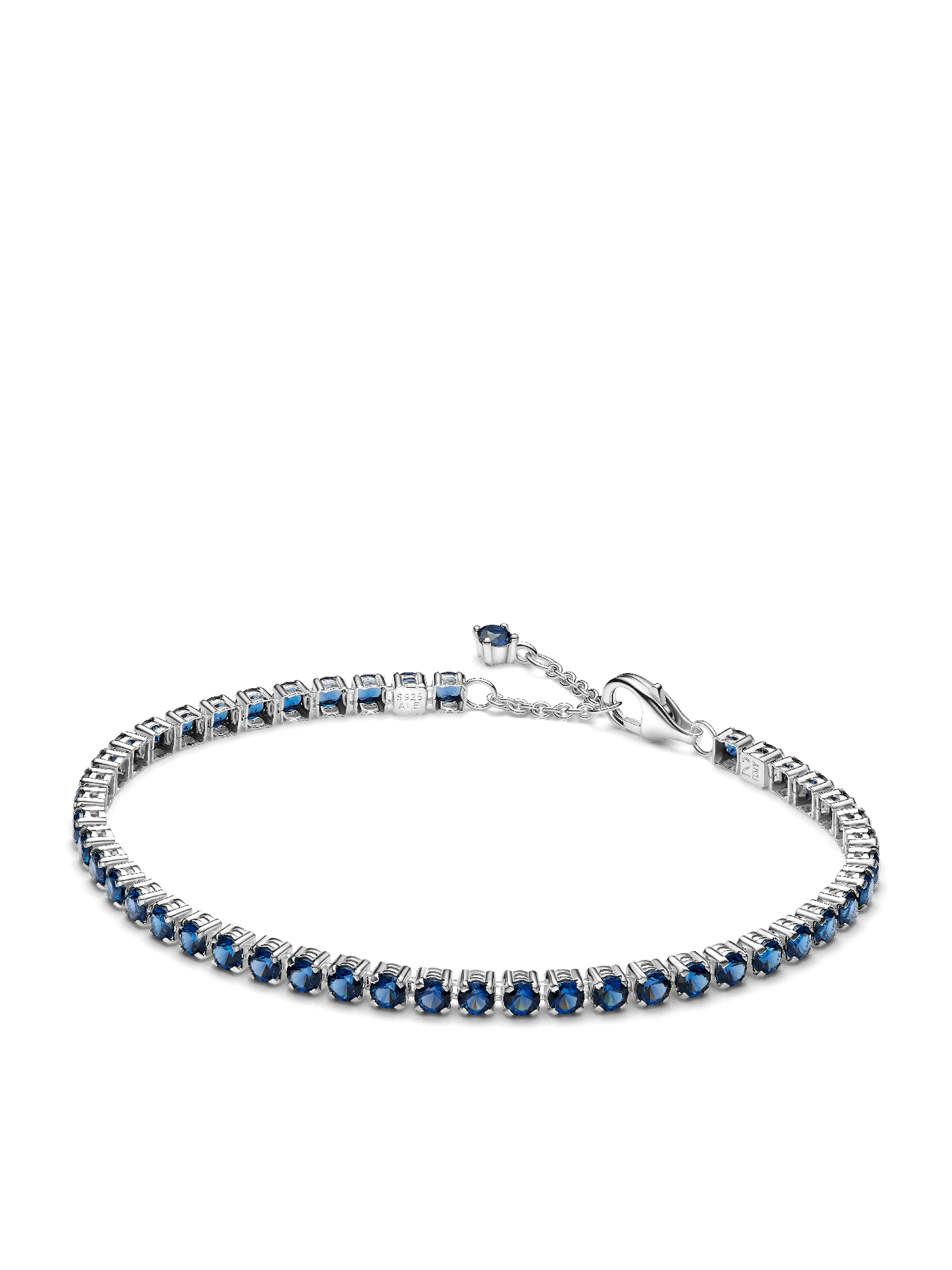 Женский браслет Pandora Sparkling Blue Tennis, цвет: Серебро — фото 1