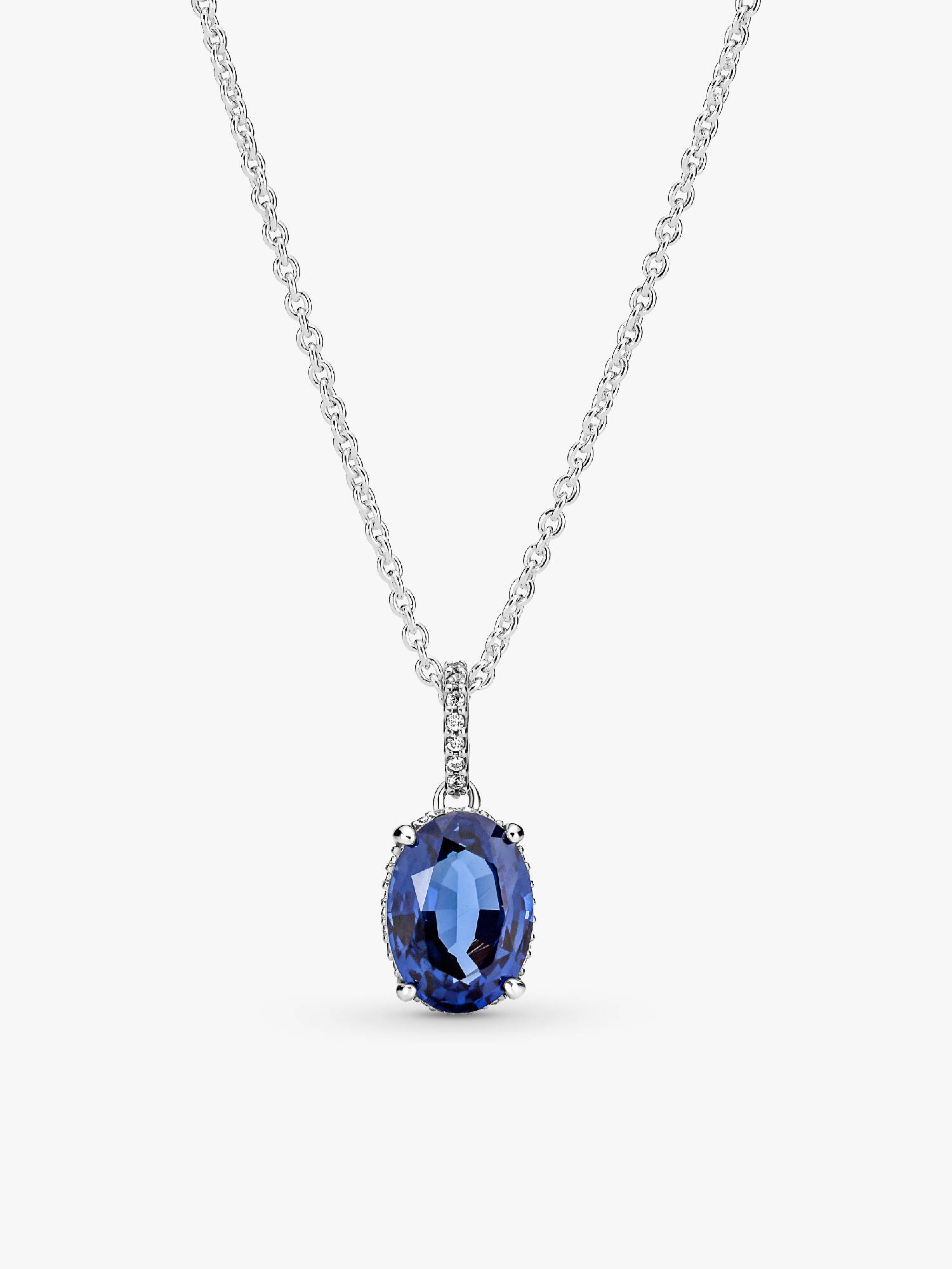 Sparkling Statement Halo Pendant Necklace