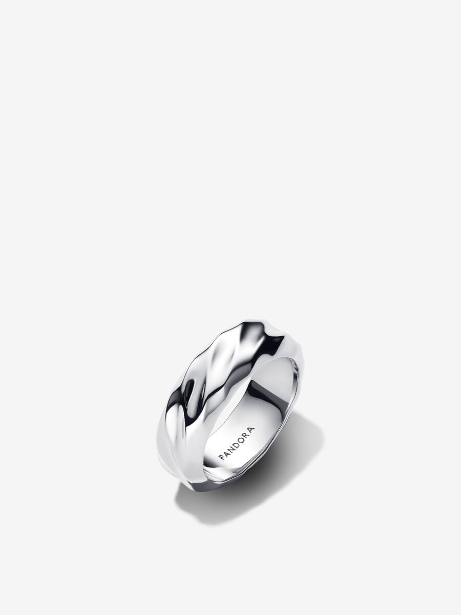 Rippled Wide Band Ring