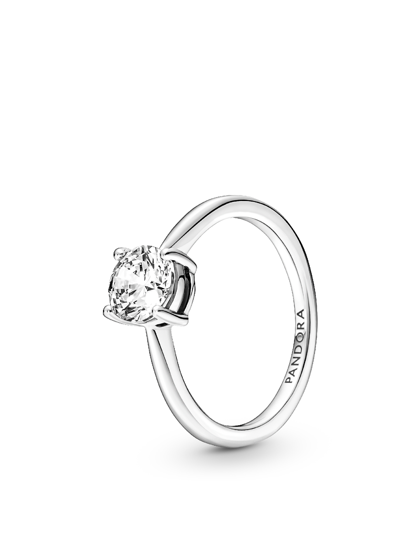 Женское кольцо Pandora Sparkling Solitaire, цвет: Серебро — фото 1