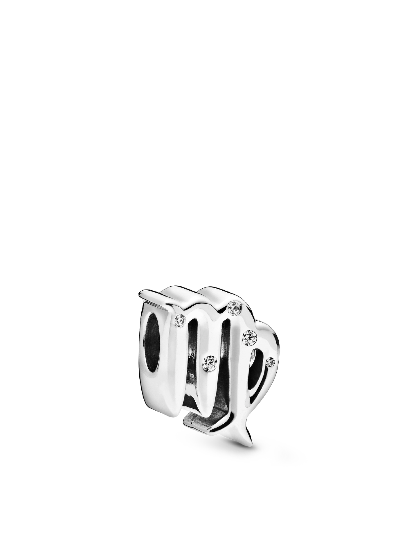 Женский шарм Pandora Sparkling Virgo Zodiac Charm, цвет: Серебро — фото 1