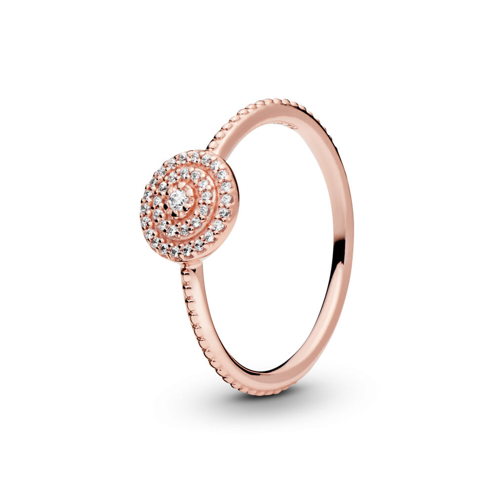 Elegant Sparkle Ring | Rose gold plated | Pandora US