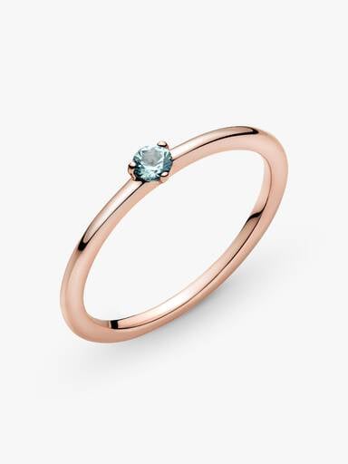 FINAL SALE - Light Blue Solitaire Ring
