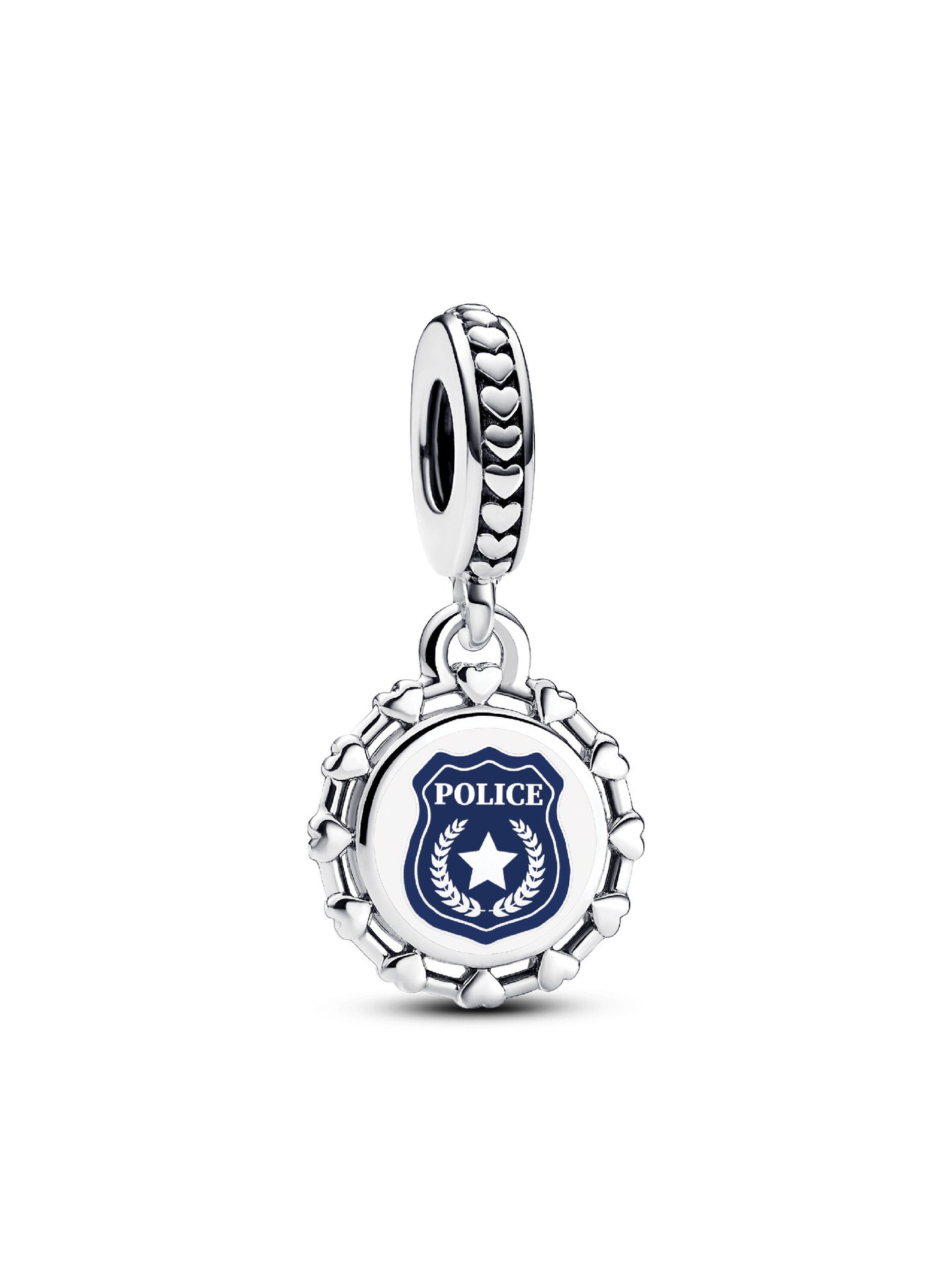 Женский шарм Pandora Police Dangle Charm, цвет: Серебро — фото 1