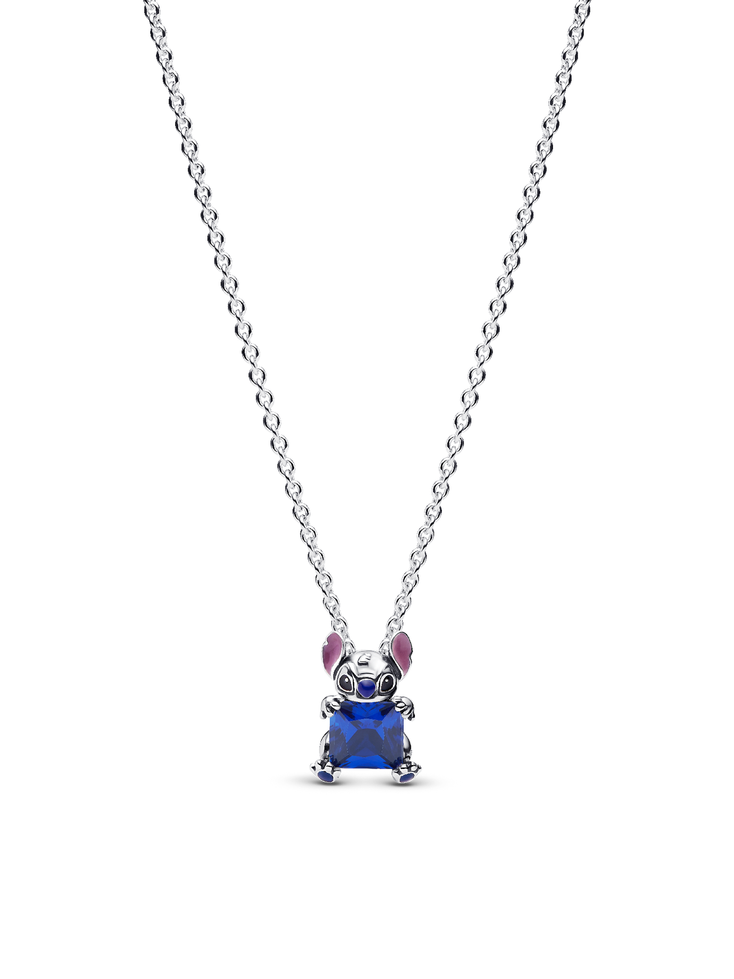 Женское колье Pandora Disney Stitch Blue Collier, цвет: Серебро — фото 1
