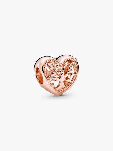 FINAL SALE - Openwork Family Tree Heart Charm