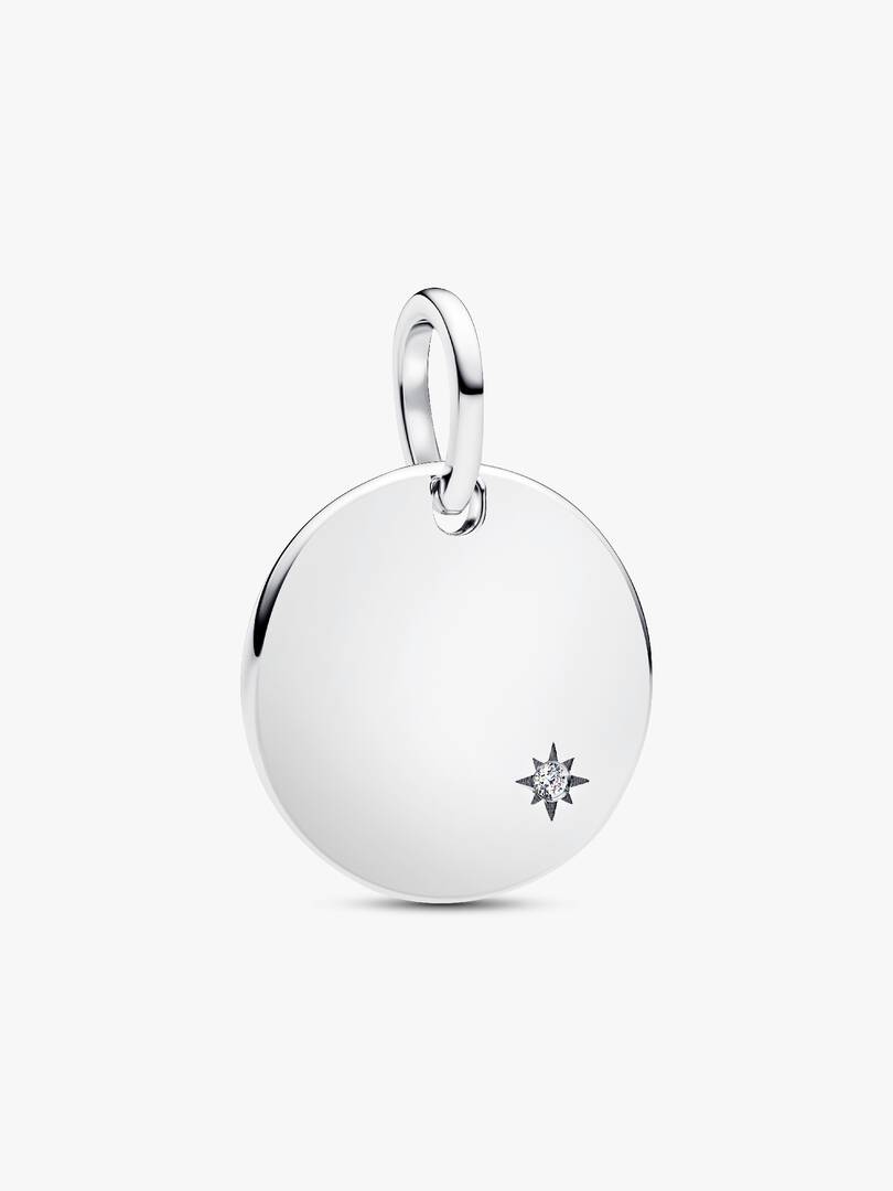 Engravable Lab-Grown Diamond Tag Pendant