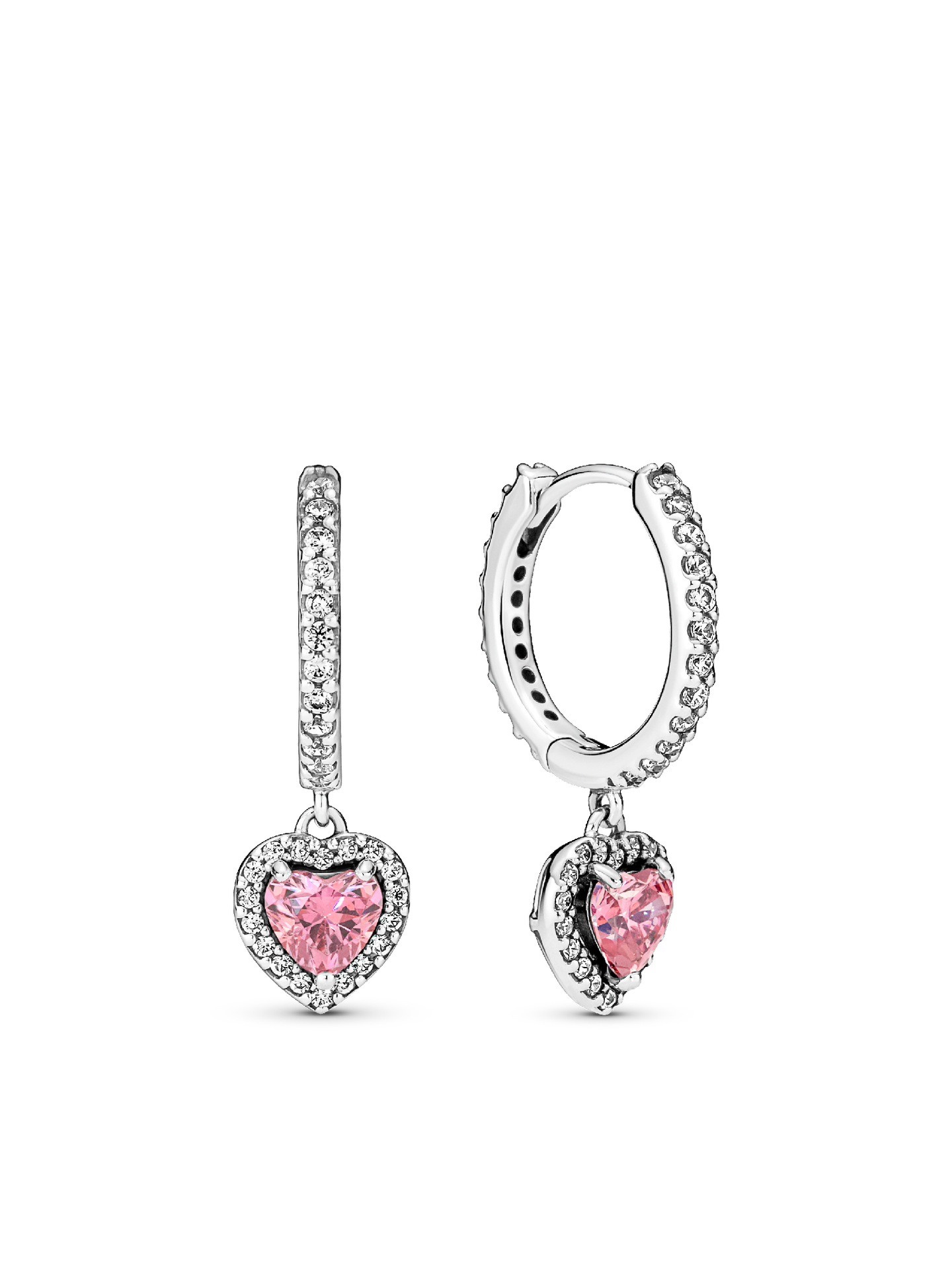 Женские серьги Pandora Sparkling Halo Heart, цвет: Серебро — фото 1